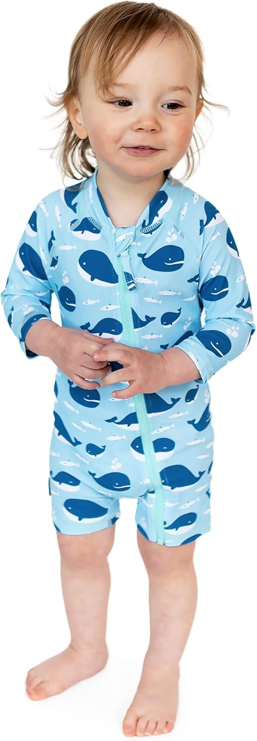 JAN & JUL Long Sleeve 1-pc UV Jumpsuit Rash Guard (Baby, Toddler) - Image 2