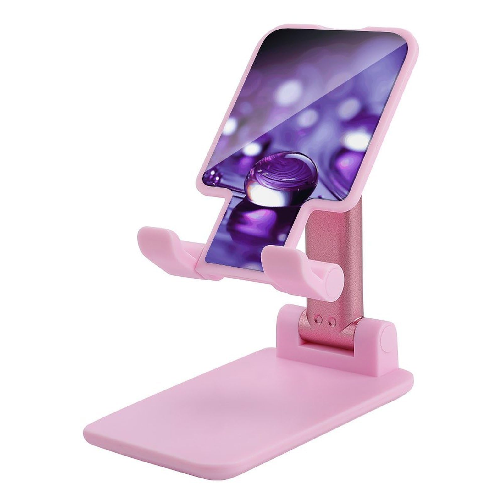 Support téléphone réglable et pliable violet avec angle ajustable