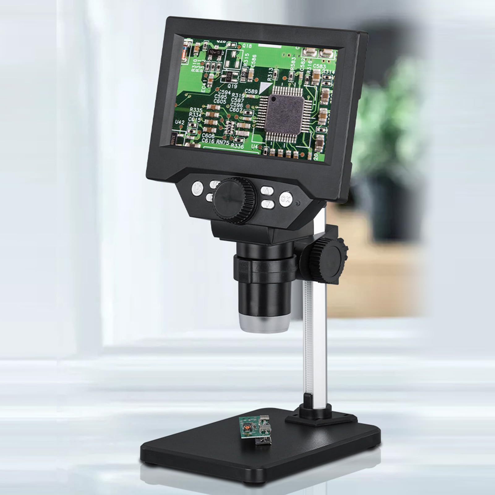 Marhynchus Mikroskop Cyfrowy, Wyświetlacz LCD HD o Przekątnej 5,5 Cala, 10 MP i Powiększenie 1000x Mikroskop USB z Podświetleniem LED, do Kontroli Spawania Naprawczego