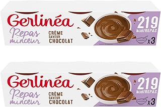 Gerlinéa - Coupelle Crème Repas Minceur - Substitut de Repas Complet et Rapide - Saveur : Chocolat - 6x210g