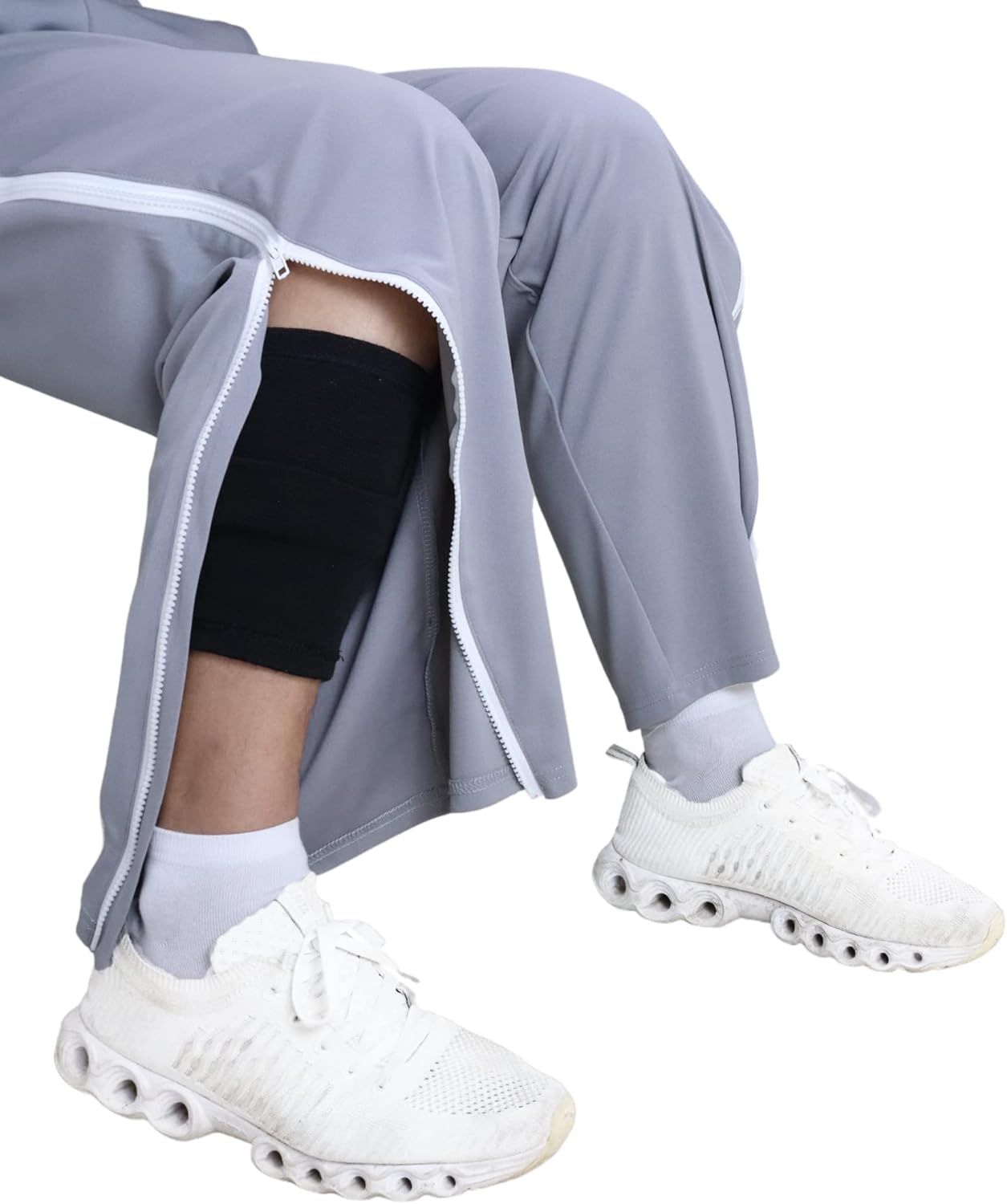 Tear Away Pants for Men Side Zipper Pants Zip Leg Sweatpants Breakaway Post Surgery Pants - Image 4