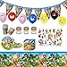 Lemotoy 78 Pezzi Stoviglie per Feste nello Compleanno dei Bambini, Set di Stoviglie a Tema Sonic, Decorazione di Compleanno di Naruto, per 10 Bambini Ragazze Ragazzi