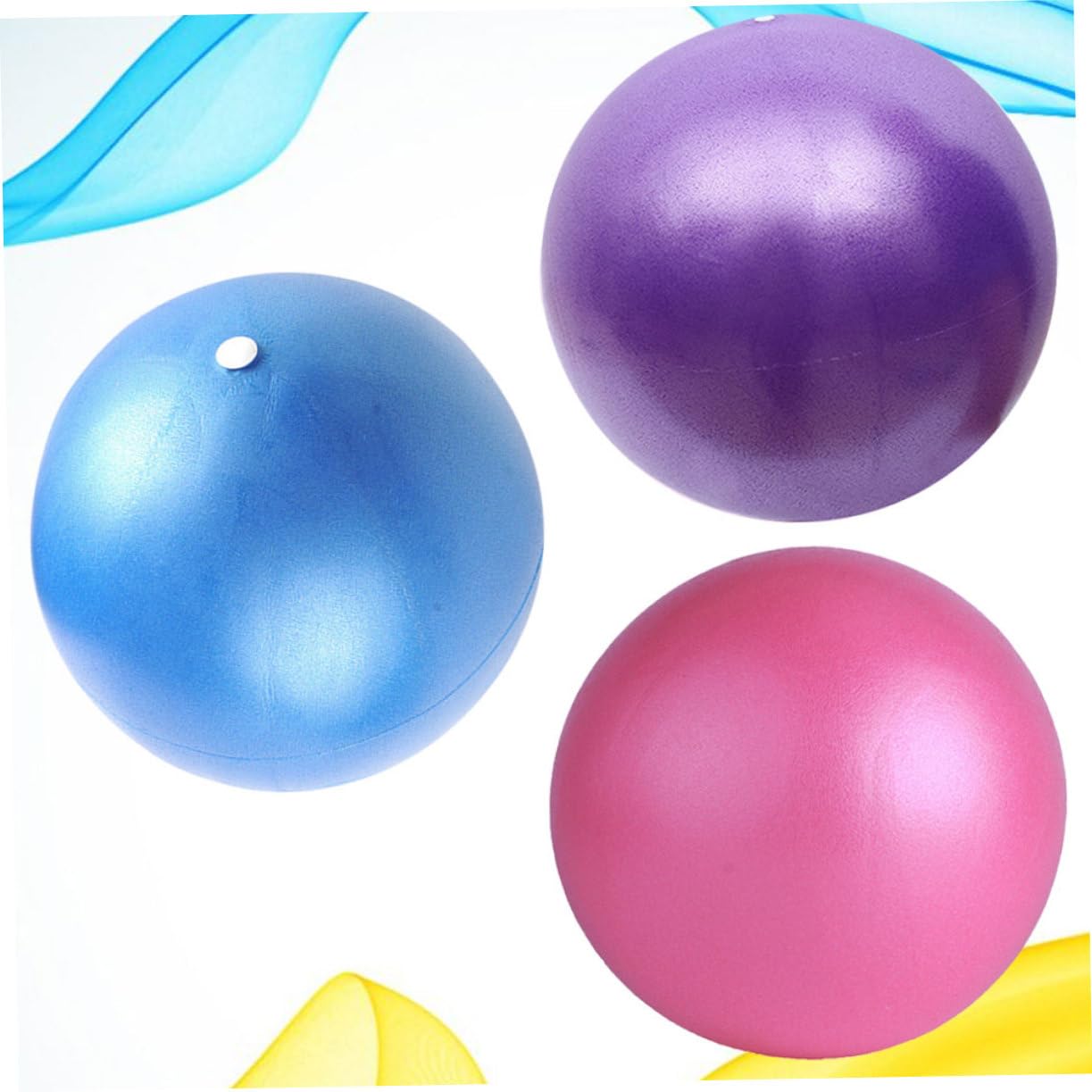 Abaodam 3Pcs Mini Balance Balls for Yoga and Flexibility Training Dull Polish Exercise Balls for Core Strength and