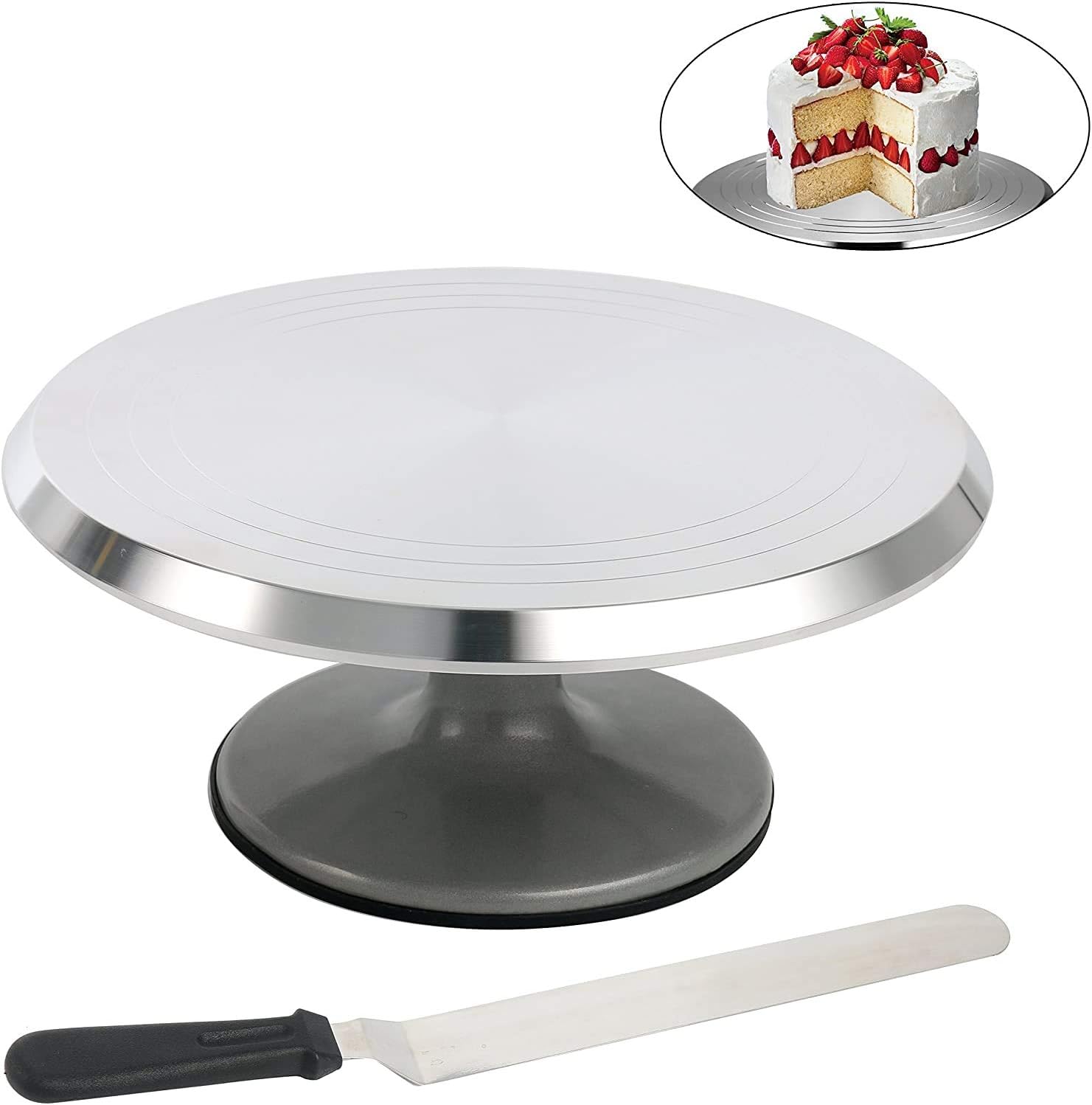 Dinnerware & Serving Dishes Home Revolving Cake Decorating Stand with 2