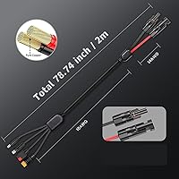 Vista 8 de Kit de conector solar universal 4 en 1, 16 AWG a Anderson XT60 DC7909 DC5521, cable de extensión solar, compatible con paneles solares y la mayoría