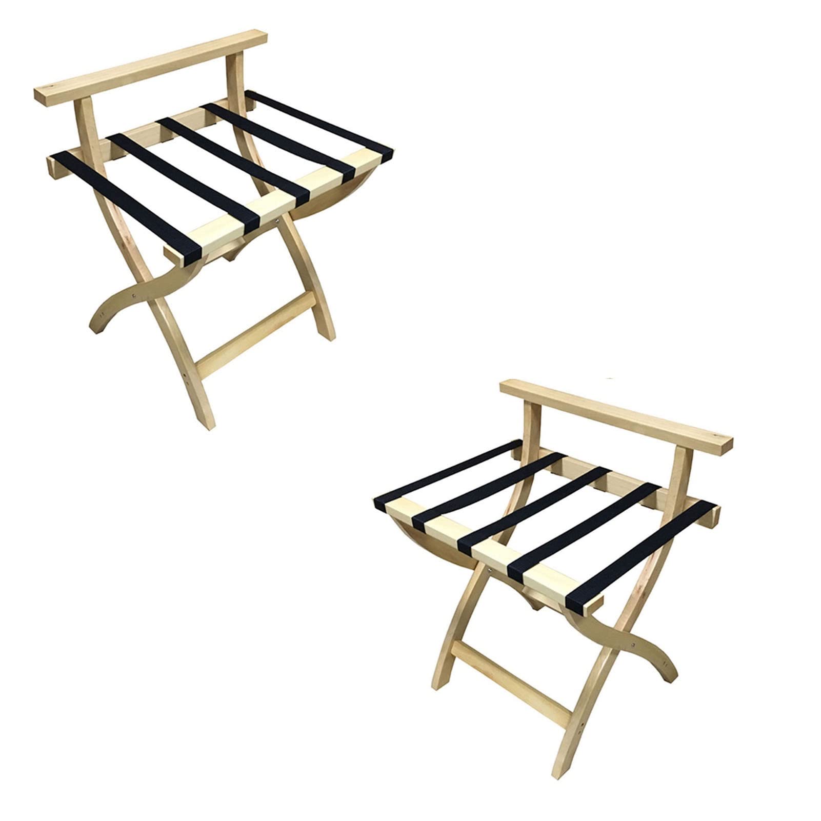 Étagère à bagages de chambre pliable en bois pour simplifier le rangement du voyageur
