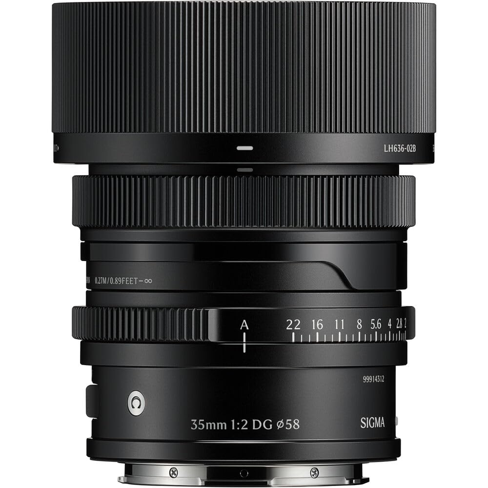 SIGMA Objectif 35mm f/2 DG Noir Contemporary Compatible avec Monture L | Provenance France. Emballage securisé. Livré avec Facture dont TVA.