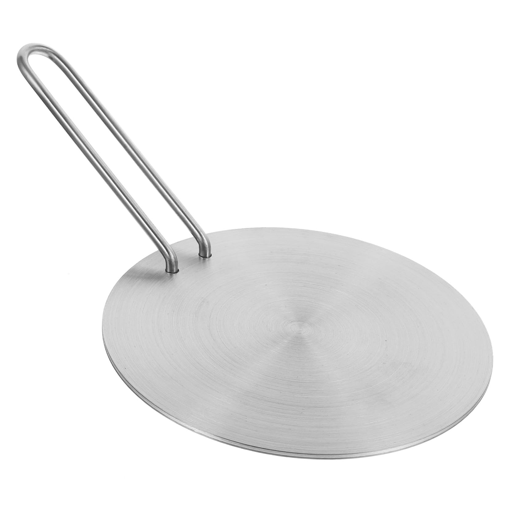 NOLITOY Difusor de Calor para Cocina Inducción 18 Cm de Acero Inoxidable Mango Desmontable, Placa Adaptadora Metálica para Estufa Vitrocerámica y Utensilios Variados, Distribución
