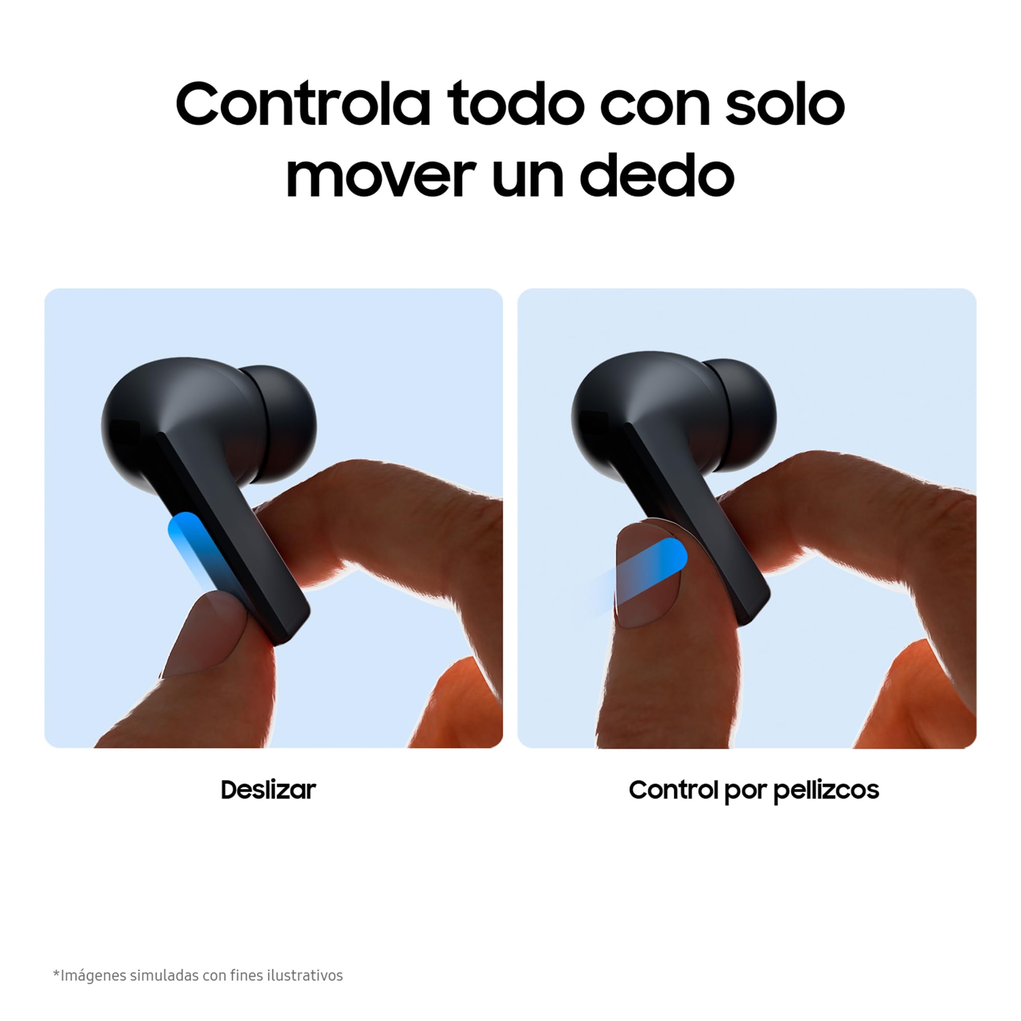 Samsung Galaxy Buds3 FE, Auriculares Inalámbricos, Audio 360, Cancelación de Ruido y Llamadas Claras, Función Gemini AI, Negro, Garantía del Fabricante 3 Años + 1 Año Extra (Versión Española)
