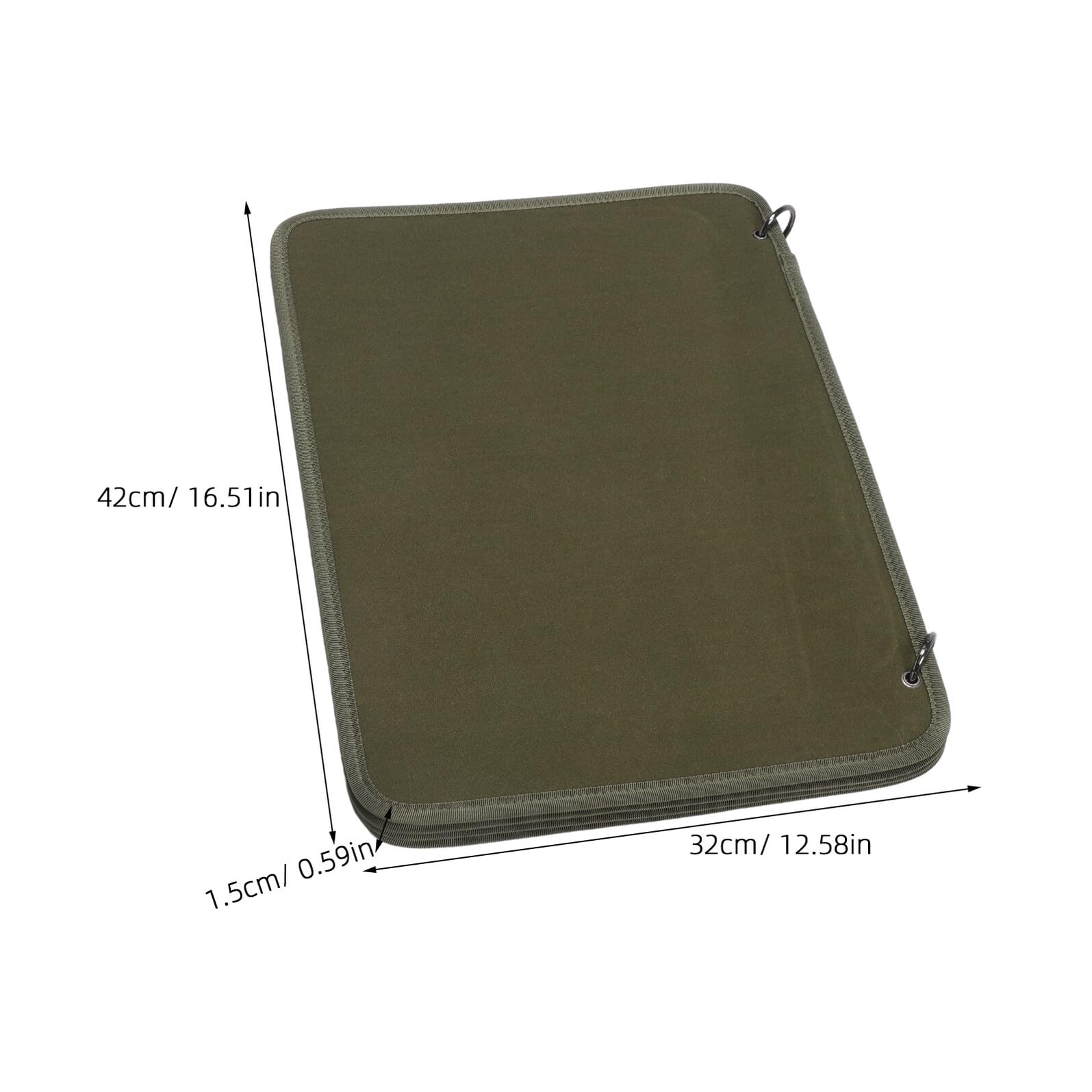 Classeur à Badges pour Écussons Auto-agrippants, Porte-Badge Compact Kaki 42 X 32 Cm avec Panneau de Présentation Multicouche, Organiseur Léger Résistant aux Intempéries