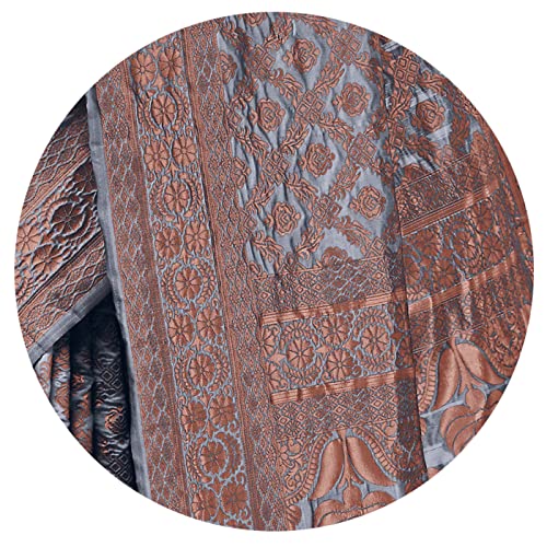Image of MIRCHI FASHION Women Saree | Jacquard Banarasi Silk Woven Ethnic Motif Office Wear Sari