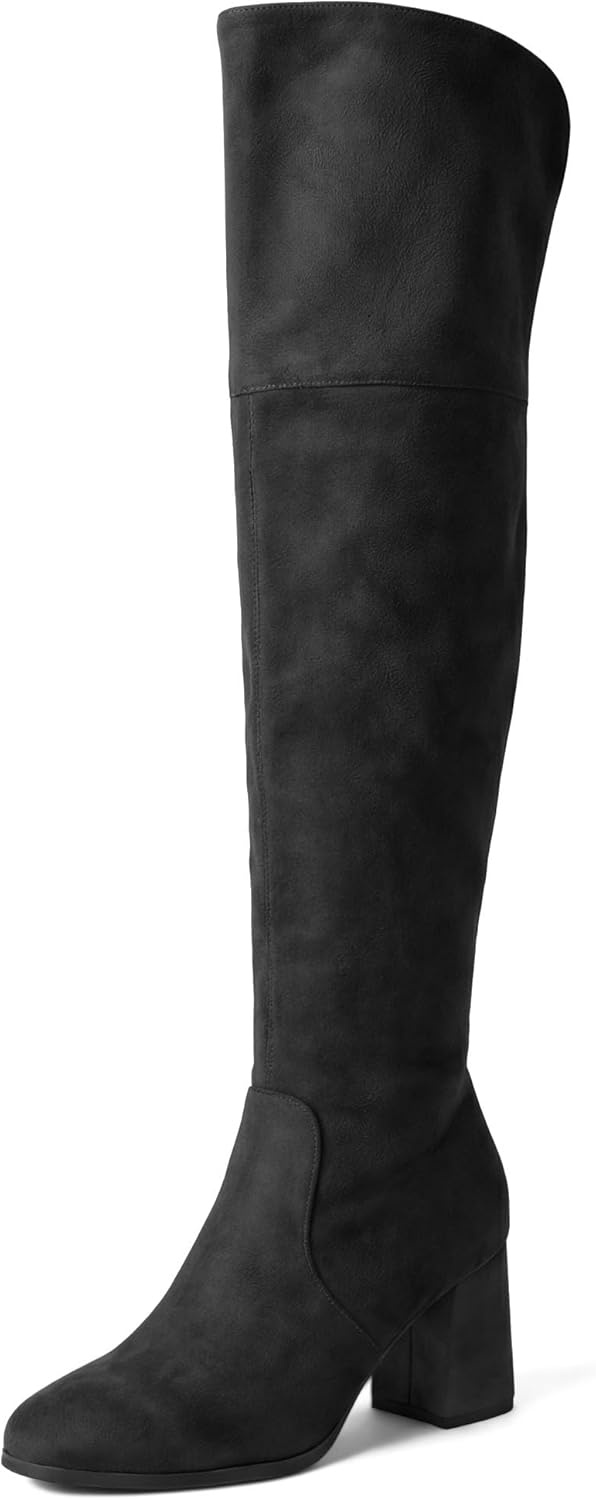 J. Adams Brandy Over The Knee Boot - Trendy Low Block Heel Suede Thigh High