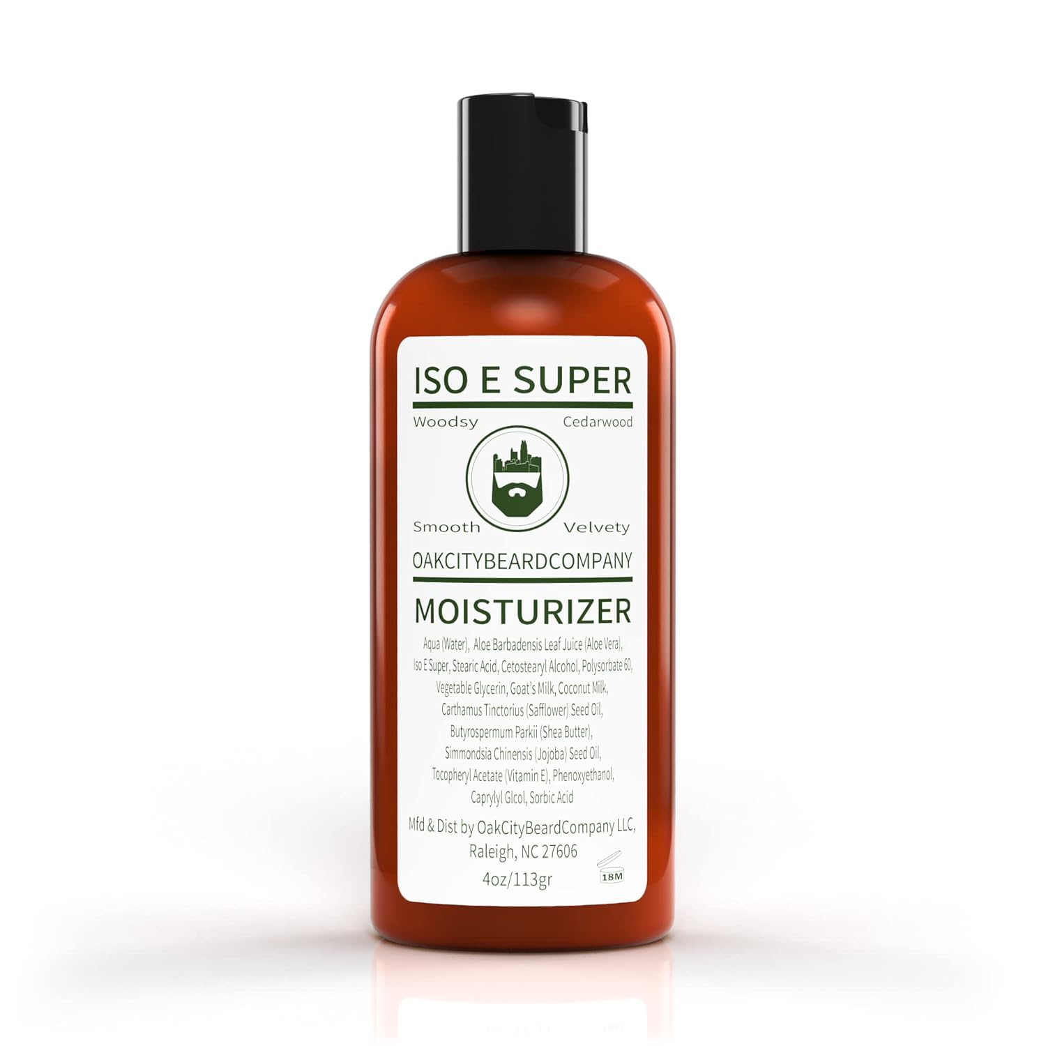 OakCityBeardCo. - Iso E Super - Body Moisturizer - 4oz/113gr - Woody - Cedarwood - Dry - Velvety - Amber