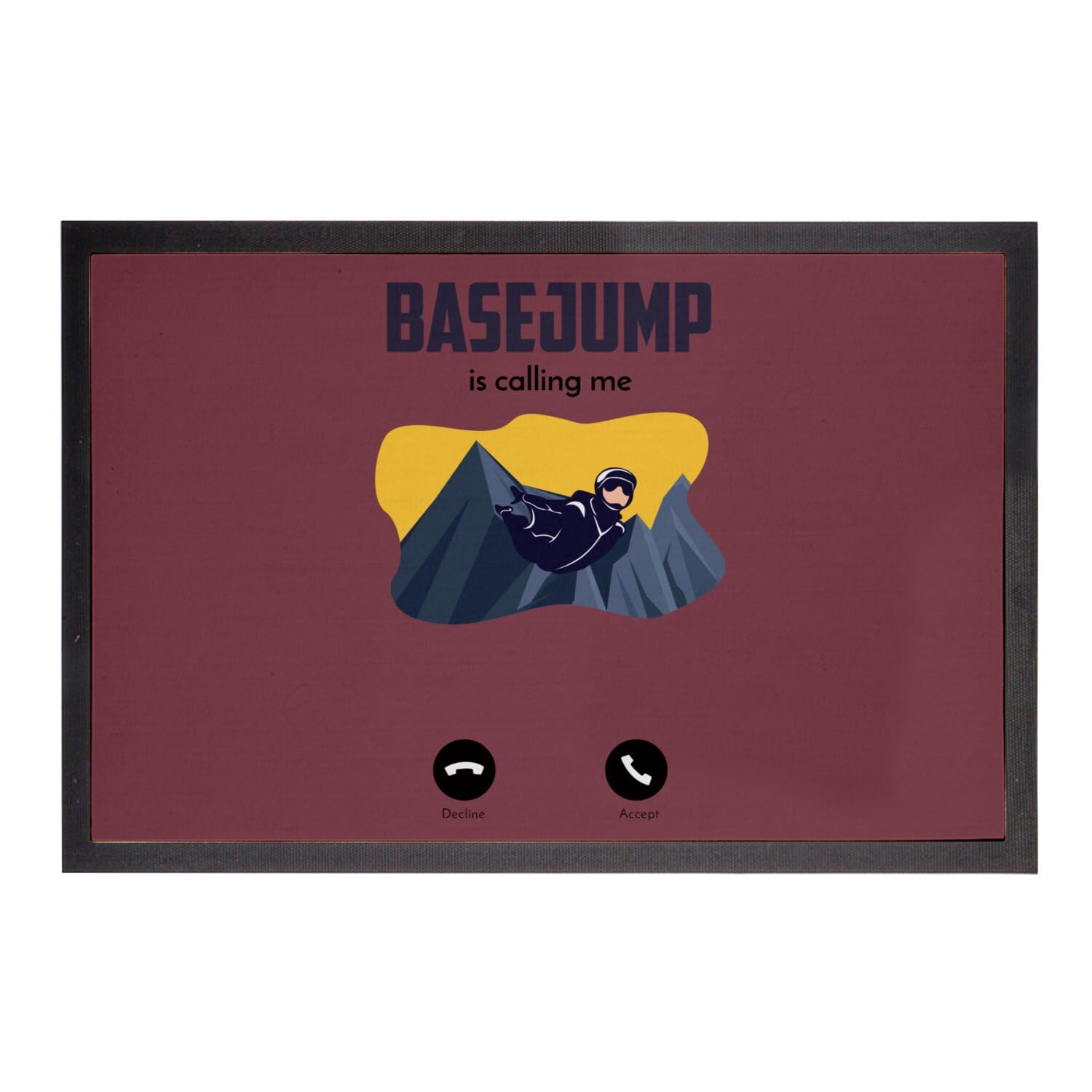 Paillasson rouge Basejump l'appel de la montagne