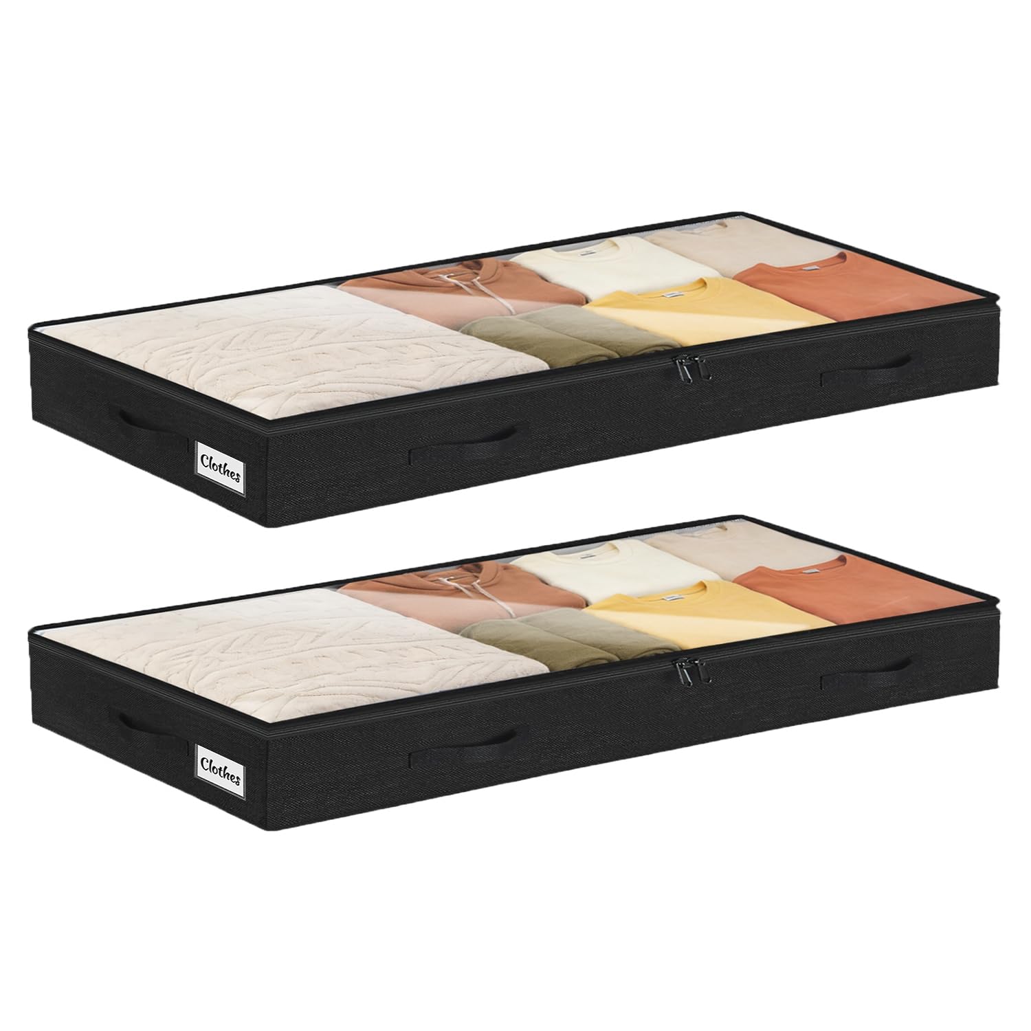 lot de 2 boites rangement sous lit