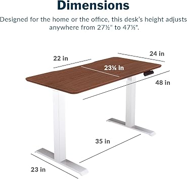 Vari Essential Electric Standing Desk 48x24 Hazel Wood