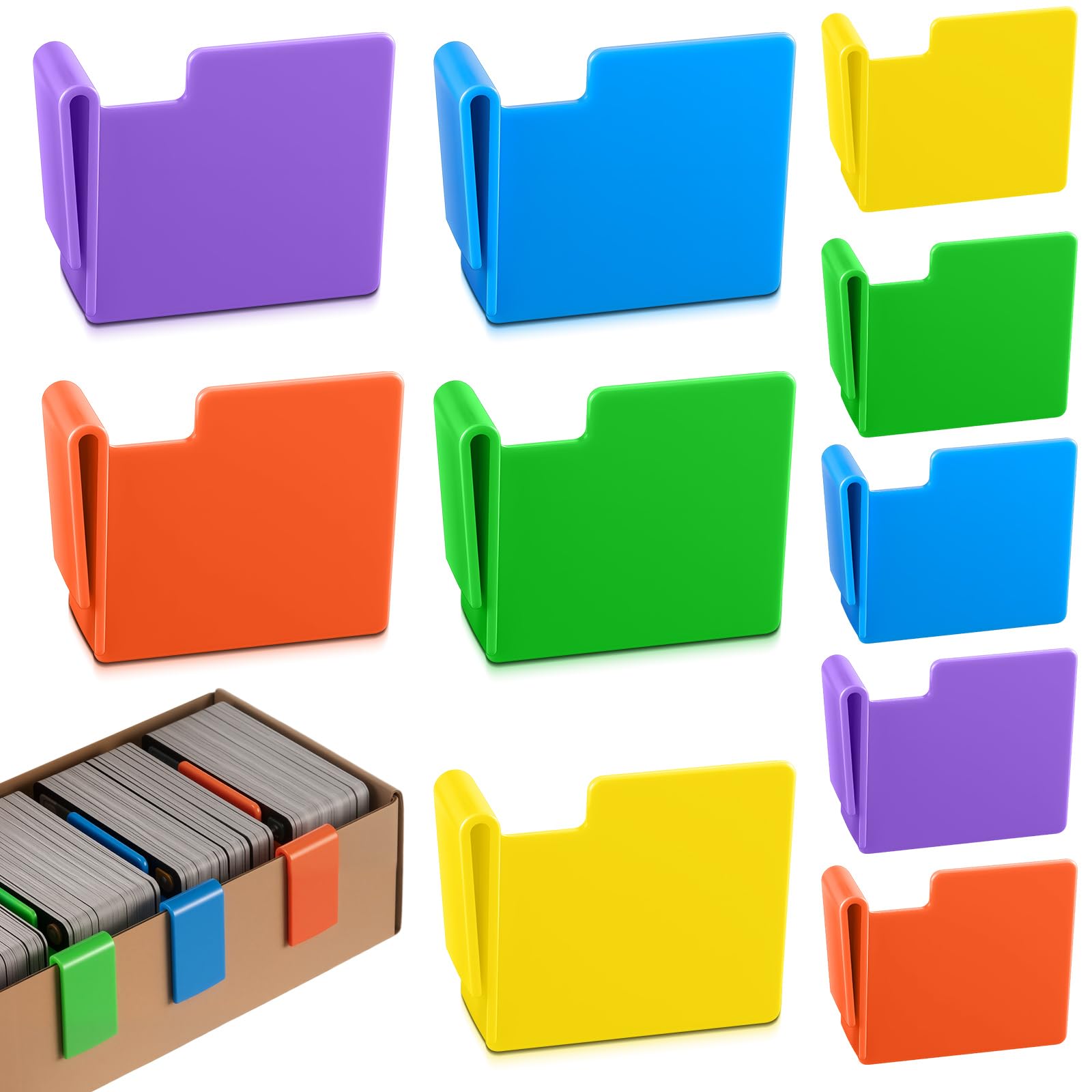 Chunful 10 Pcs Multicolor Card Box Dividers, Max Opening Width:4mm