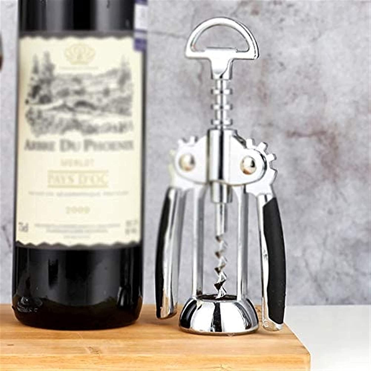 Sacacorchos El mejor abridor de botellas de vino for camareros y camareros profesionales. Abridor de vino con doble bisagra The Wing Corkscrew
