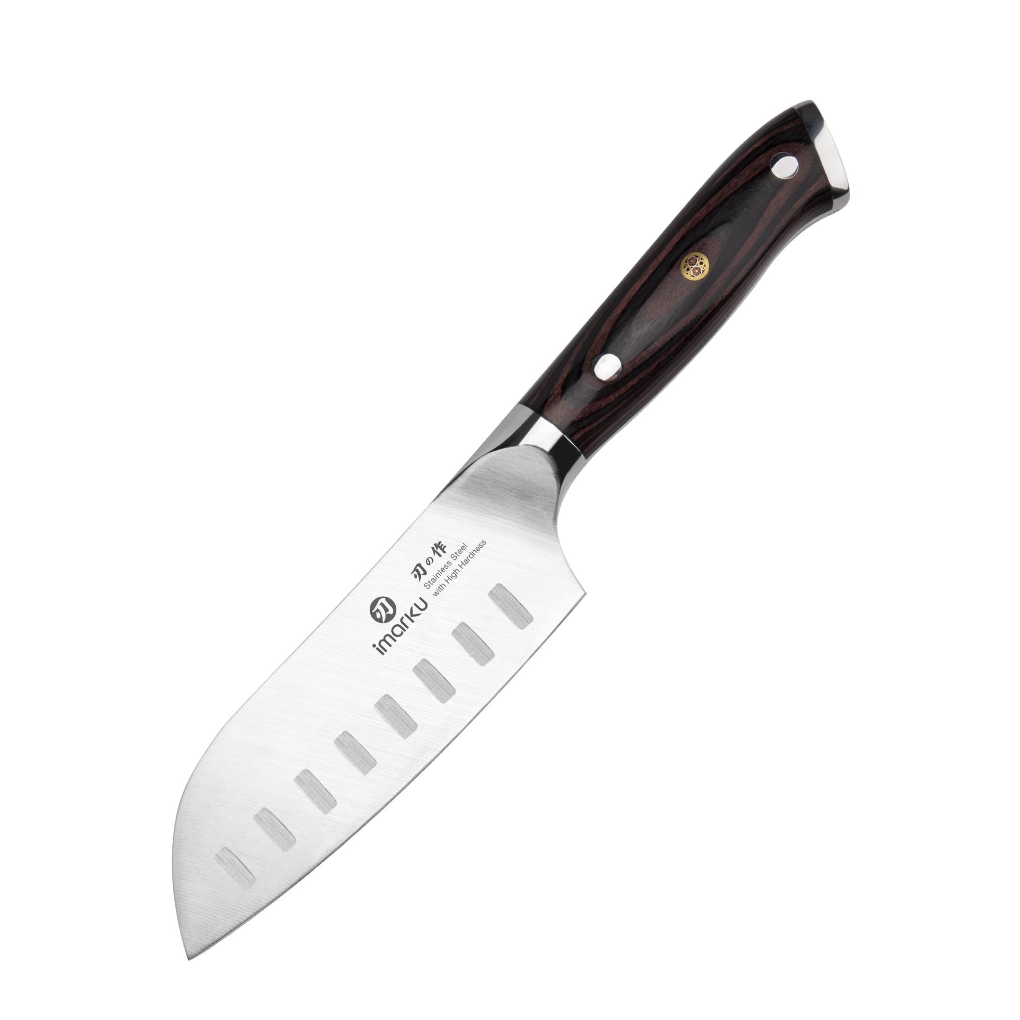 imarku Santoku Knife 5 Inch, Japanese High Carbon Stainless Steel
