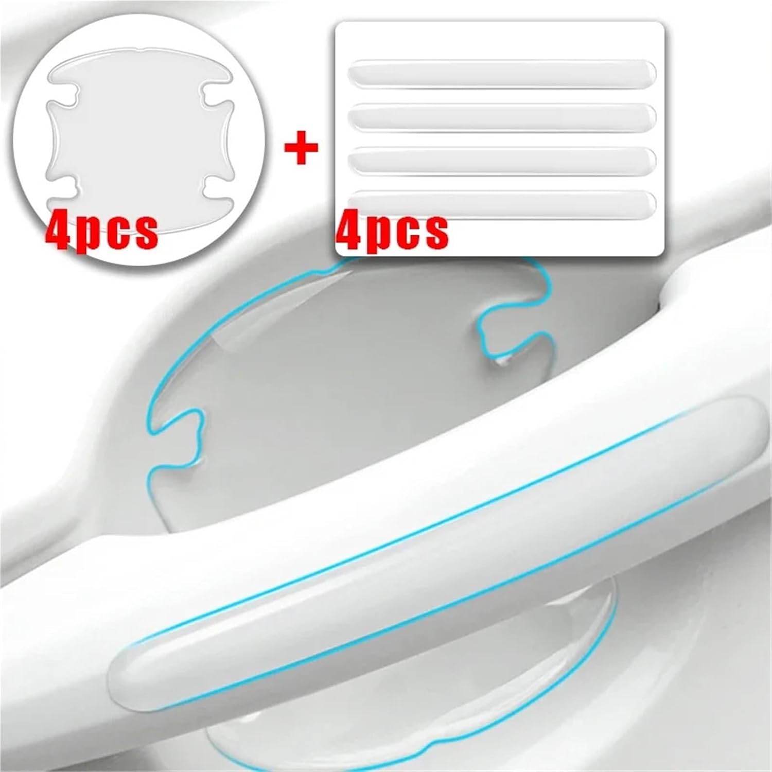 4/8pcs Car Door Handle Stickers(Door Bowl)