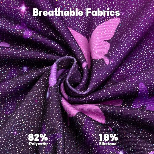 Image of Leotards for Girls Gymnastics Toddler Dance Biketards Mermaid Unicorn Athletic Dance Wear Shiny Rainbow Blue Hotpink