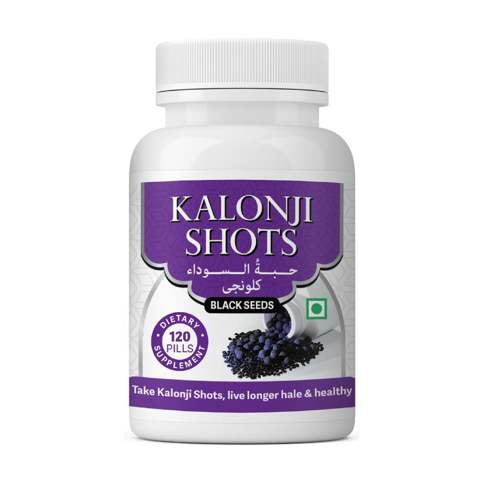 KALONJI SHOTS (Nigella Sativa) Tablets | Dietary Herbal Supplement (120 Pills) (B0CD84MM1N) Amazon Price History, Amazon Price Tracker