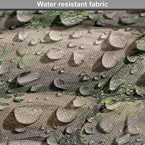 Image of Ambesonne Nature Fabric by The Yard Stones Covered with Moss Rock Formation Forest Peaceful Theme Water Resistant Outdoor and Indoor Fabric for Furnishing Sewing Hobby DIY Projects 2 Yards Brown Green