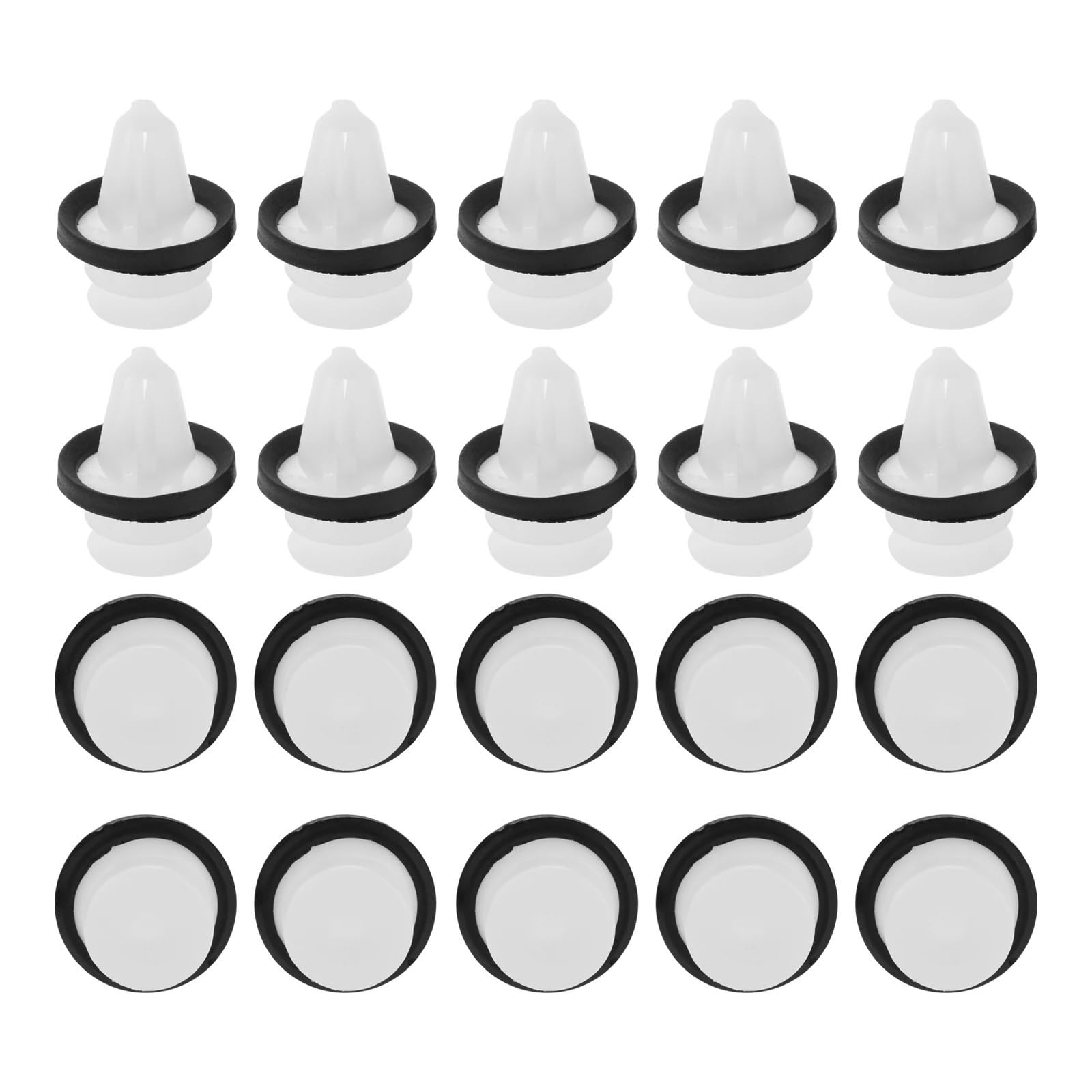 YTQMoreBNZ 20Pcs Car Trim Panel Clips Rivets Fasteners For Ford Molding White Plastic Retainers W713297-S300 Auto Car Accessories