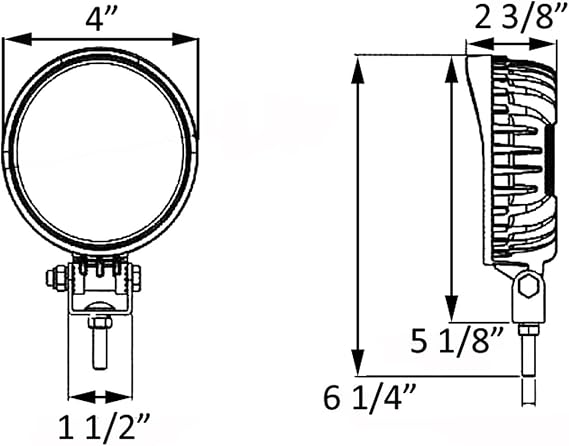 Optronics TLL144FSL Round LED Work Light