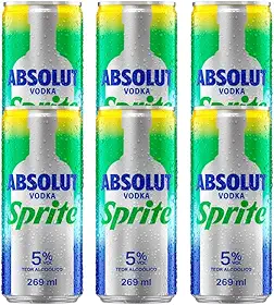 Pack Bebida Mista Alcoólica Absolut Vodka Sprite - 6 unidades de lata 269ml