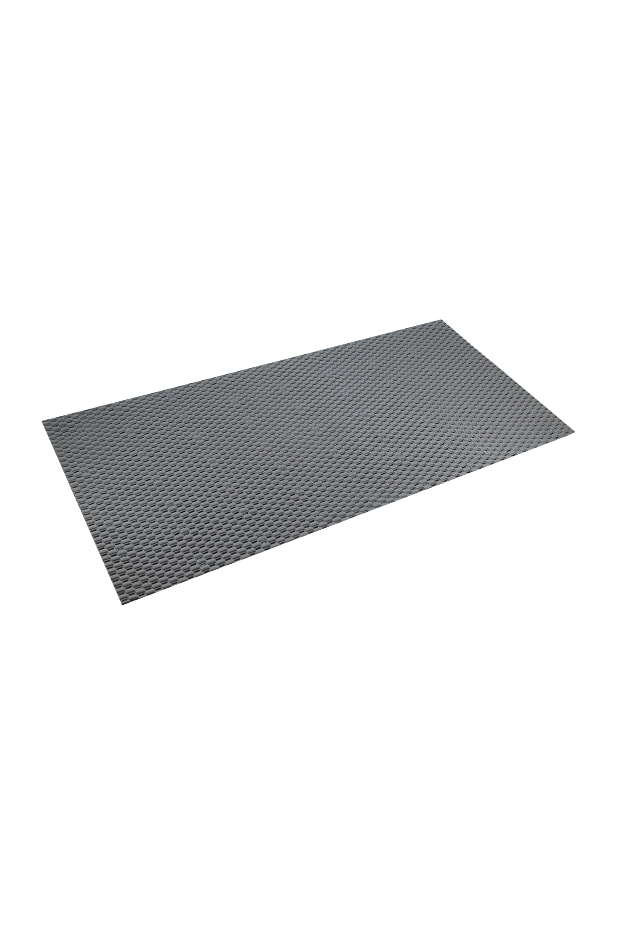 Premium Serisi Banyo - Küvet İçi Kaydırmaz Vantuzlu Hasır Desenli Diktördgen Paspas 68,5 x 35,5 cm, Gri