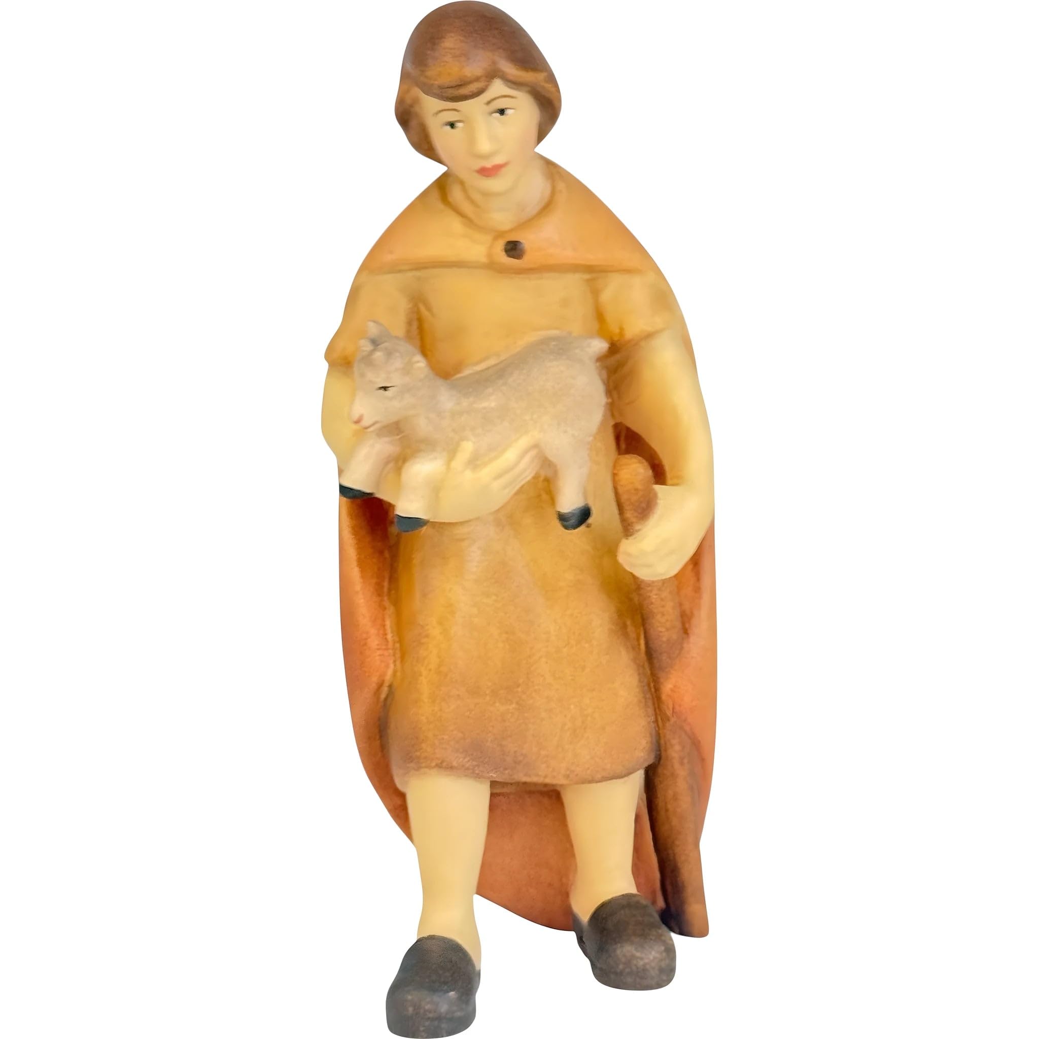 Shepherd & Goat Kid in Maple Wood - Dolfi