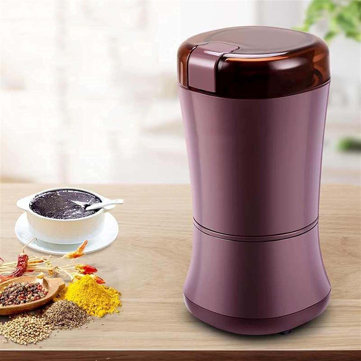 EHVYBDX Electric Coffee Grinder Grain Mill Portable Small Spice Grinder with Replacement Blade Stainless Steel Blade for Dry Herb Spice Peanut Grains Beans