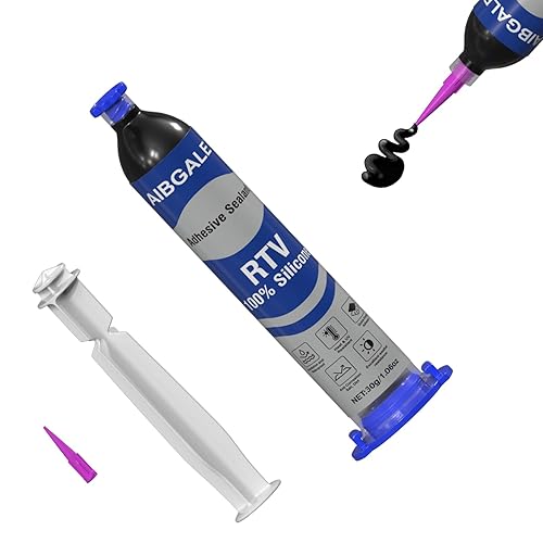 RTV - Sellador adhesivo de silicona 100% negro, sellador aislante de silicona impermeable para parabrisas, puertas, placas de circuito, sensores,