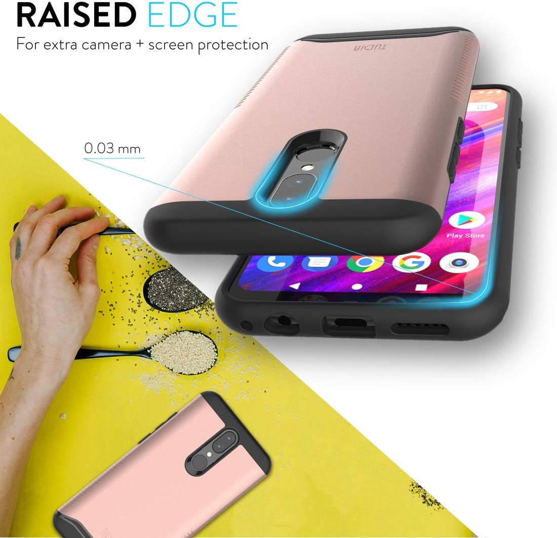 TUDIA Merge Designed for BLU G9 Case [NOT Compatible with G90, G9 Pro] (Rose Gold)