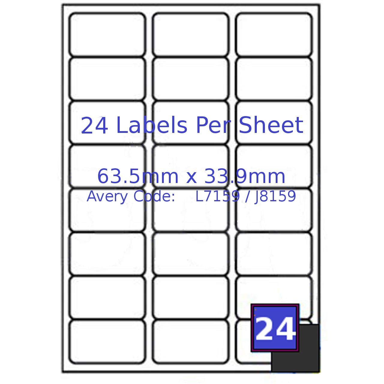 700x 24 Labels Per Sheet A4 Address Labels Sticky Self Adhesive Peel Out Notes Paper Ideal for Inkjet Copier Laser Printer — image 1