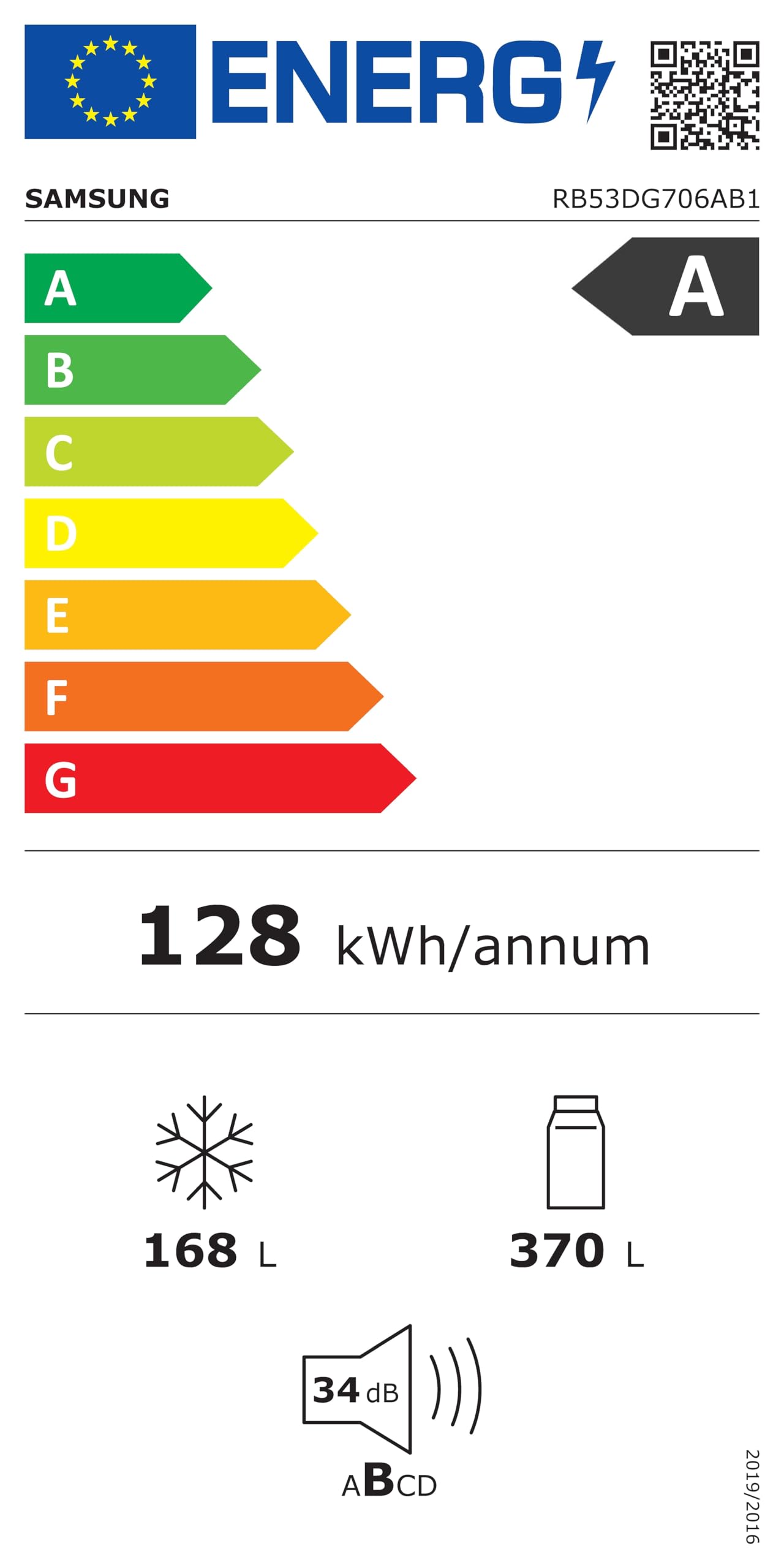 Samsung RB53DG706AB1EF Kühl-Gefrierkombination, 203 cm, 538 l, Extra breit (75 cm), Kühlschrank mit Gefrierfach, Wifi & AI Energy Mode, Twin Cooling+, Twist Ice Maker, Premium Black Steel