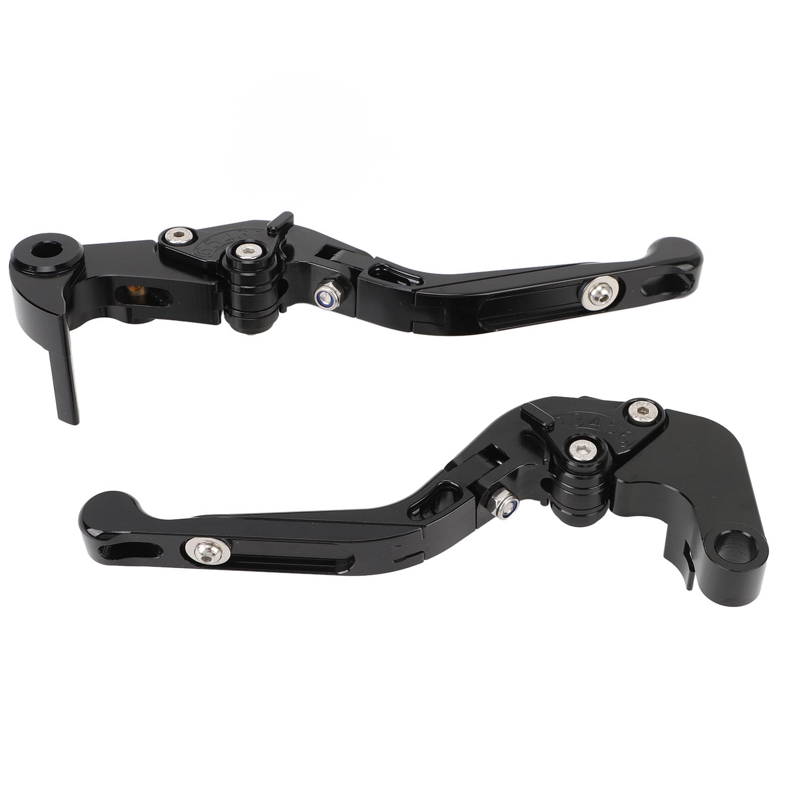 EMUKOEP Leva Frizione in Lega di Alluminio CNC Resistente Alla Corrosione per YZF-R6, Maniglia Freno Pieghevole Regolabile, 1 Paio (Nero)