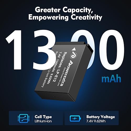 Miniatura 2 de Batería LP-E12 y cargador dual rápido de 20 W compatible con batería Canon LP-E12 y cámaras digitales Canon EOS M50, M50 Mark II, M, M2, M10, M100,