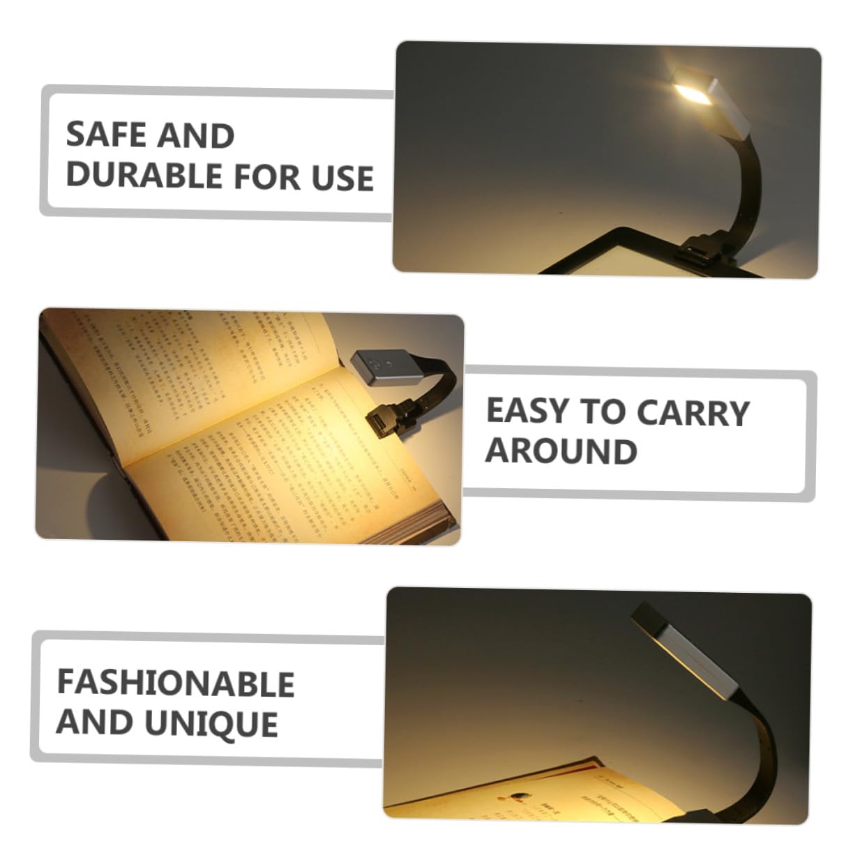 VALICLUD Lampada da Lettura Clip Magnetica LED Dimmerabile, Luce a 3 Temperature, Ricaricabile Usb, Compatta e Portatile per Studio e Lettura a Letto