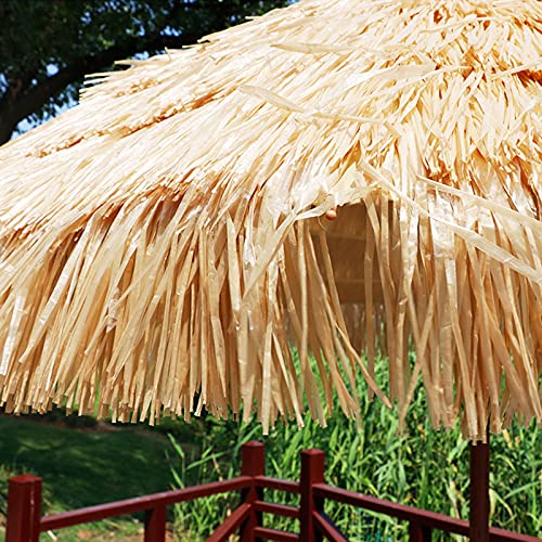 Parasol de paille portable inclinable pour extérieur plage patio et jardin