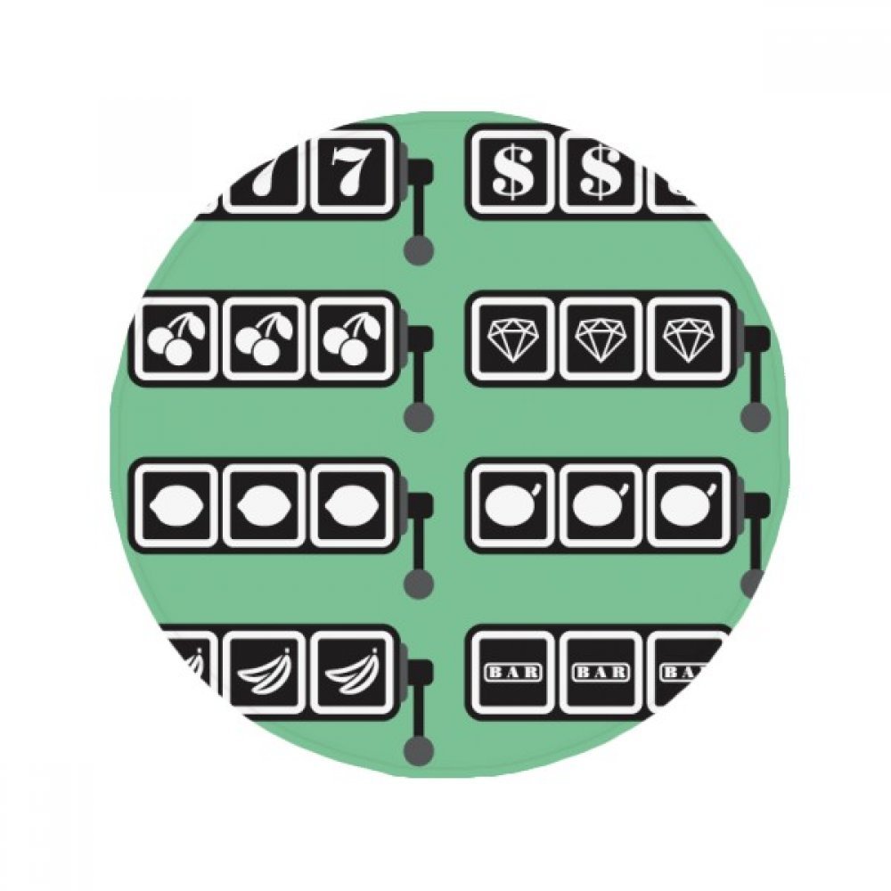 Tapis ronde machine à sous illustration multicolore cadeau idéal 80cm