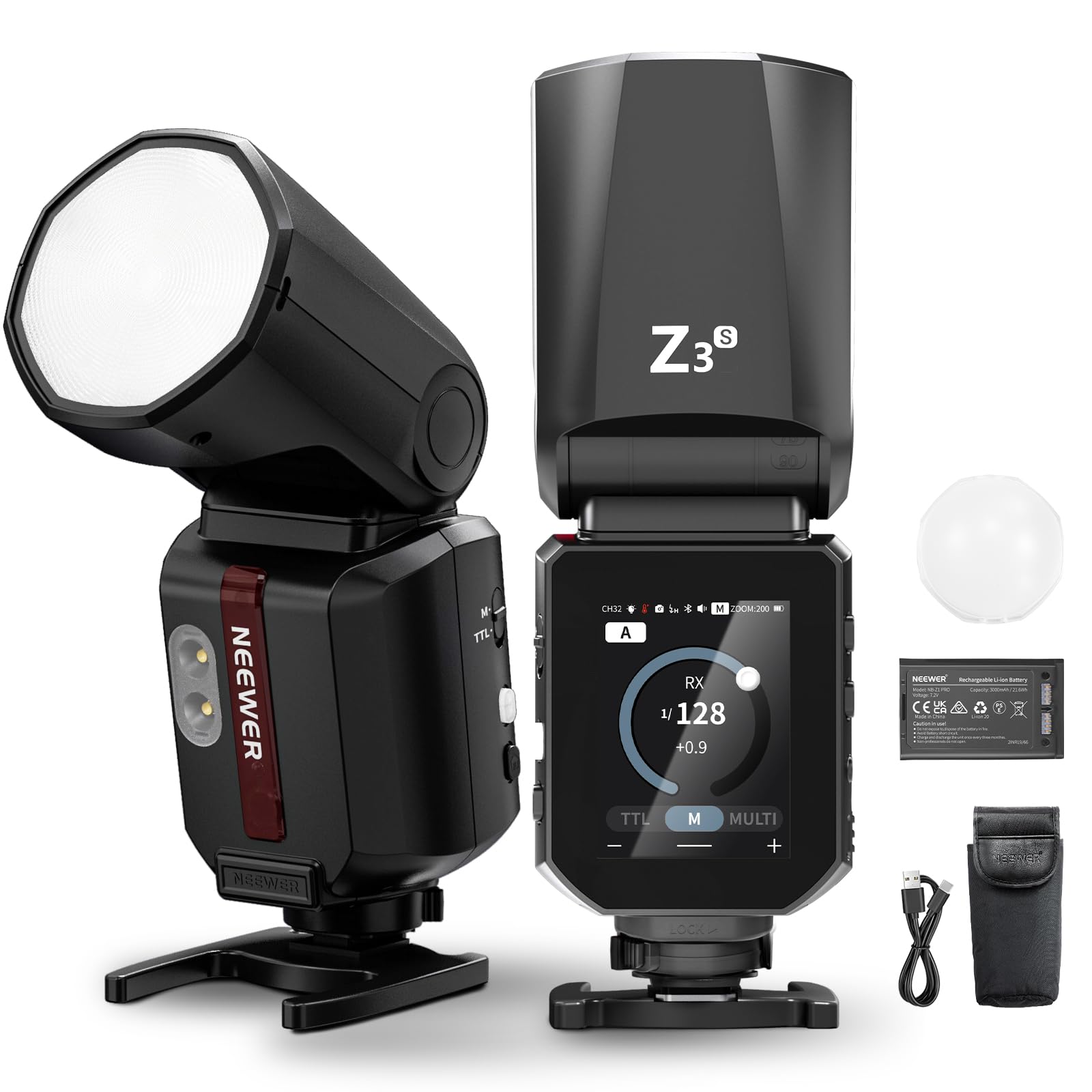 Amazon.com : NEEWER Z3-S 100Ws 2.4G TTL Hot Shoe Flash Speedlite
