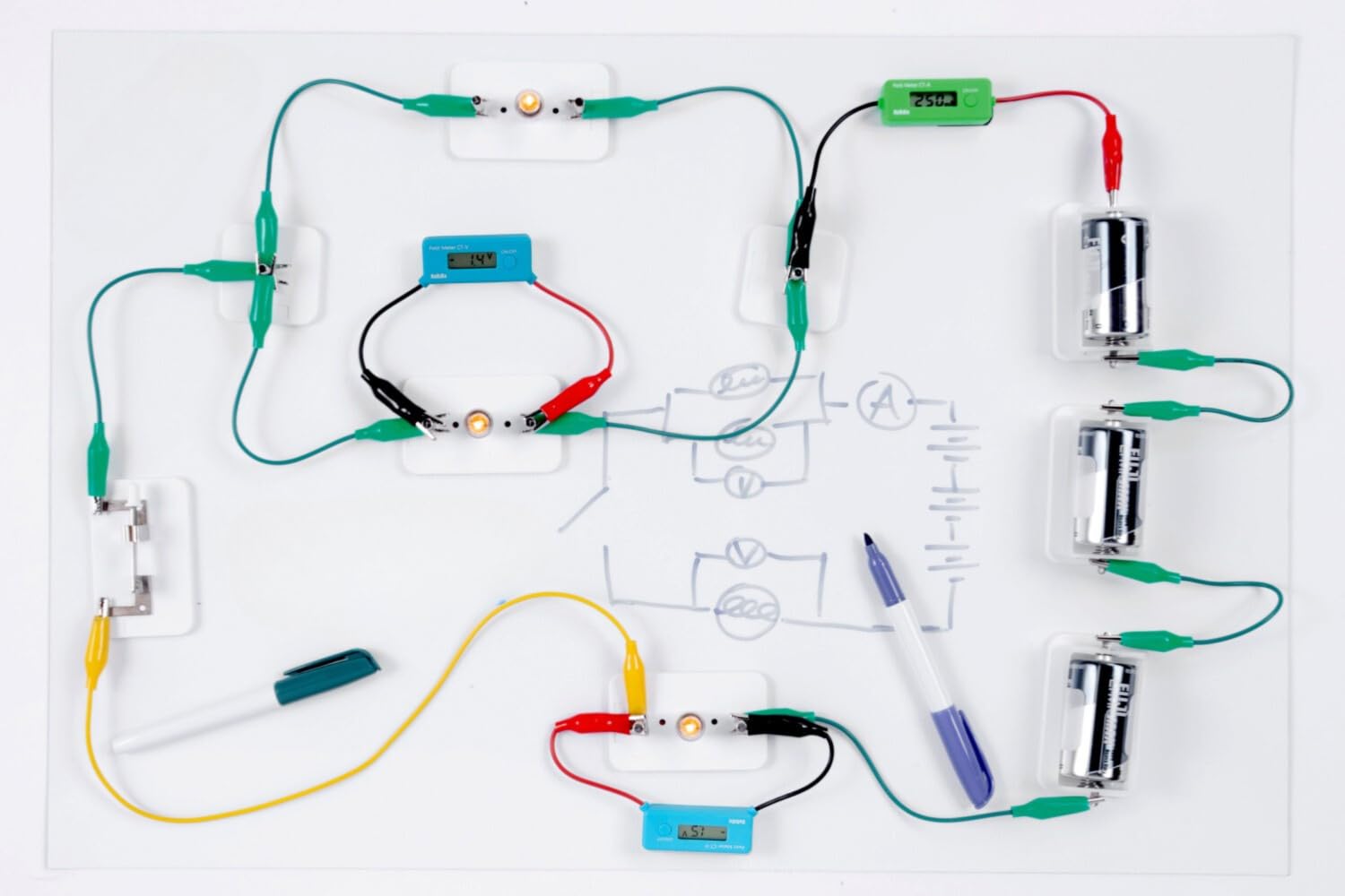 Arbor Scientific Electrical Circuits Kit, Introduce Voltage, Resistance, and Electrical Current, Physics and STEM Classroom Kit - Includes Teacher's Guide