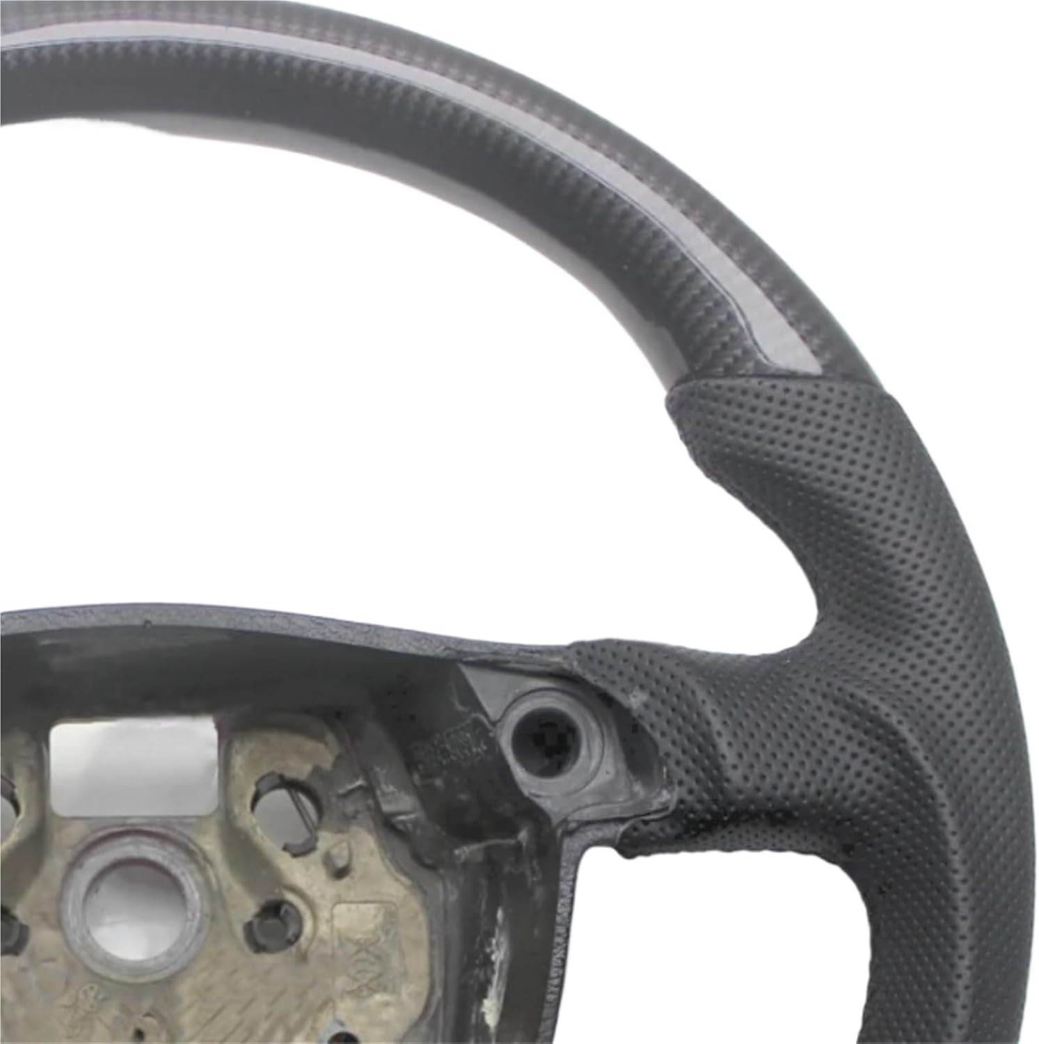 Replacement For VW Transporter T5 Caddy Caravelle Leather Carbon Fiber Steering Wheel Car Accessories