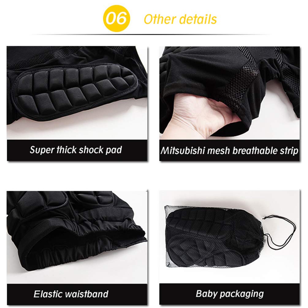 Pantalones cortos deportivos acolchados protección cadera impacto pantalones cortos resistencia a la caída equipo protector para esquí hielo patinaje snowboard