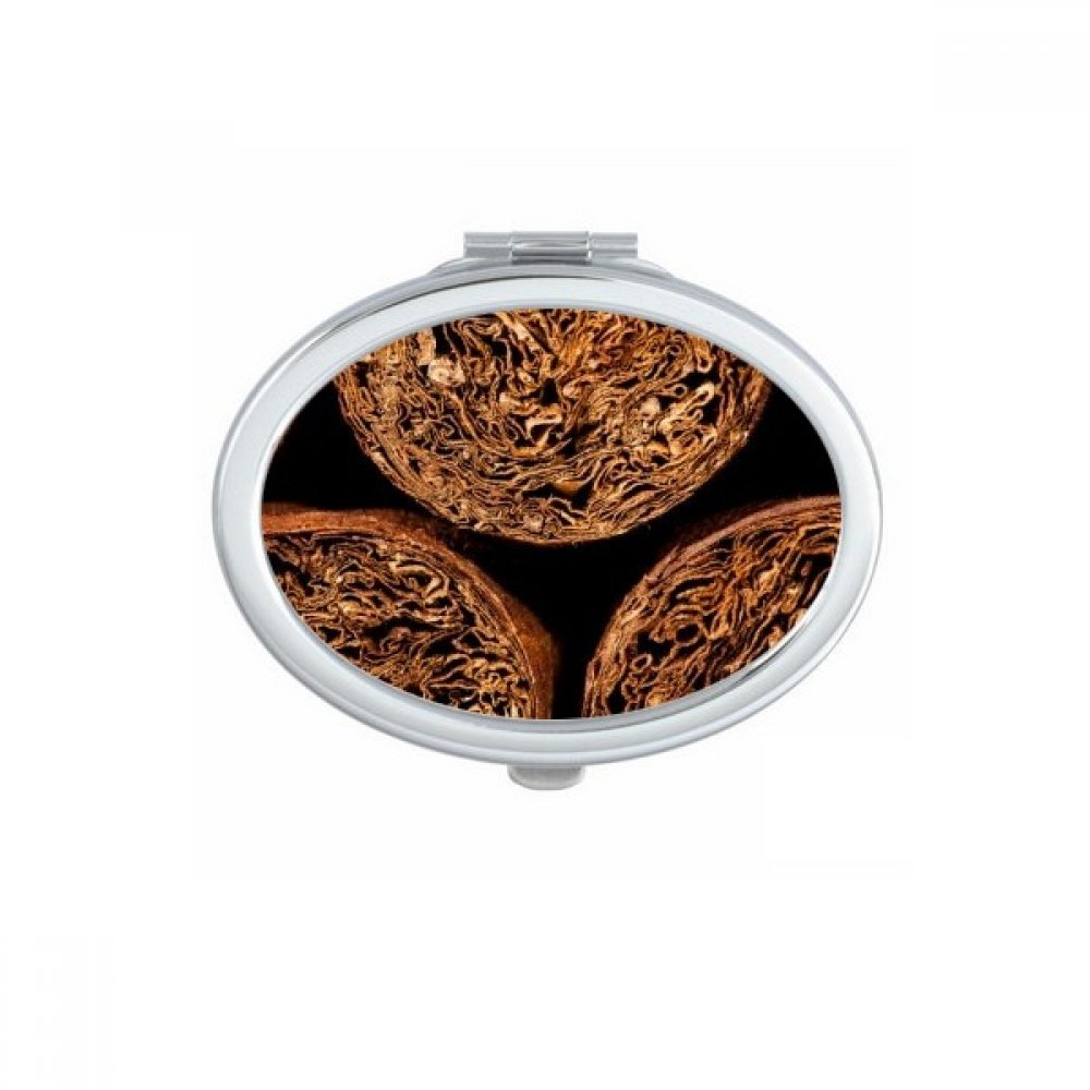 Miroir compact de poche ovale DIYthinker résout les retouches rapides avec style vintage