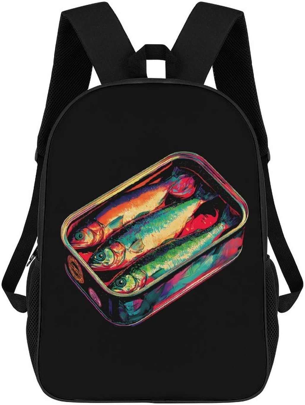 Sardine Can Travel Backpack 17 Inch Casual Daypack Bag with Adjustable Shoulder Straps