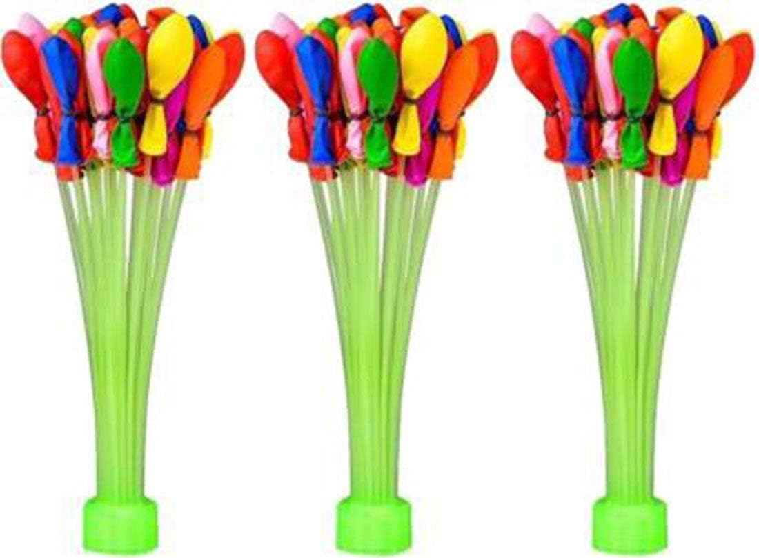 SM FASHION Magic Balloon, Water Balloons, Mix Color, Crazy Quick Fill in 60 Seconds – Pack of 111 Balloons