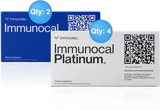 Immunocal + Platinum | Foundation to Advanced Glutathione Bundle | Bonded Cysteine + CMP & RMF | Immune, Cellular & Healthy Aging Support | 2 + 4 Boxes